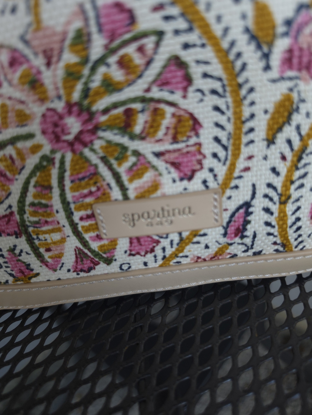 Spartina 449 Beige Floral Crossbody with Leather Tassels - Picture 10 of 13